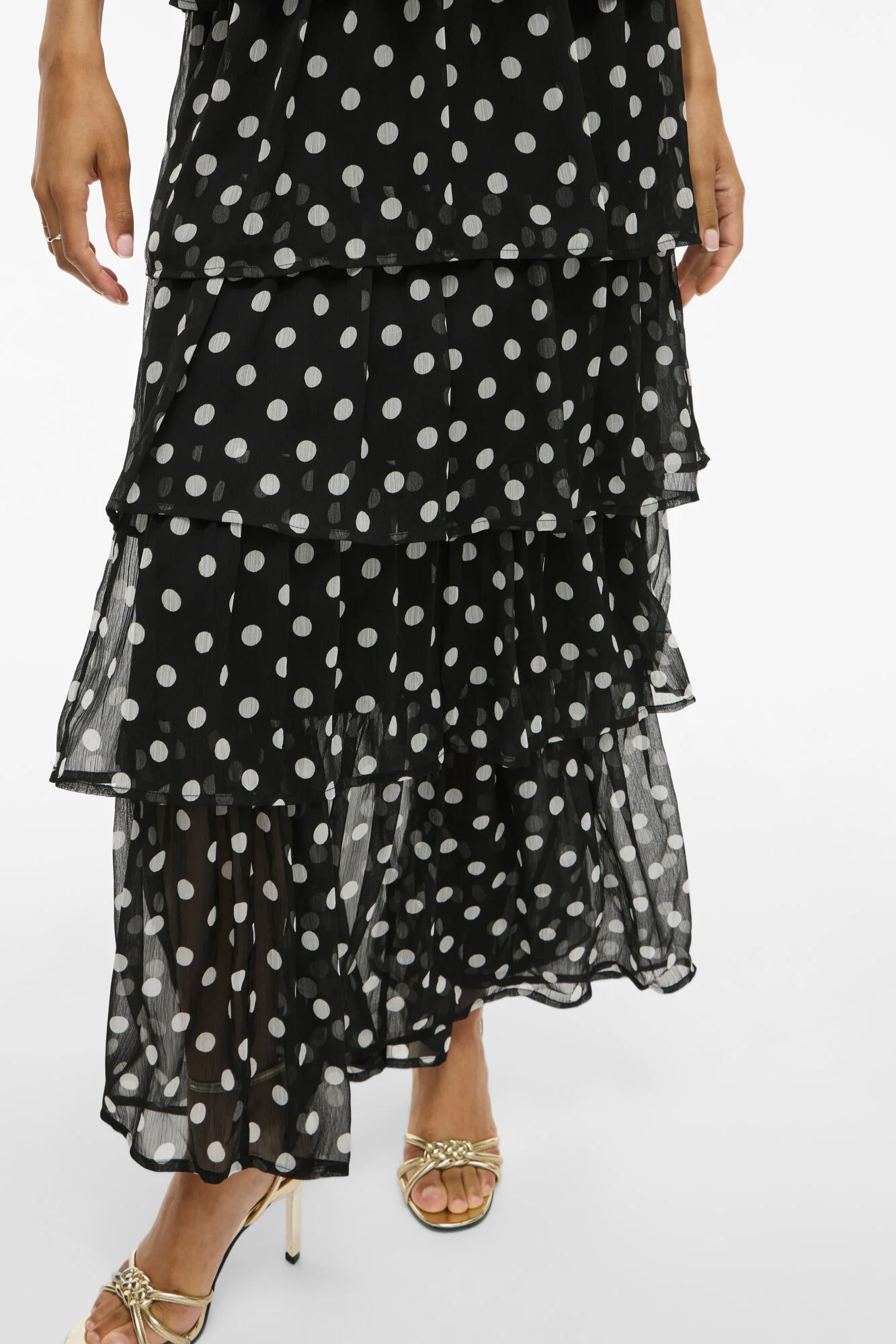 Viharley ruffle maxikjole - sort - Image 6
