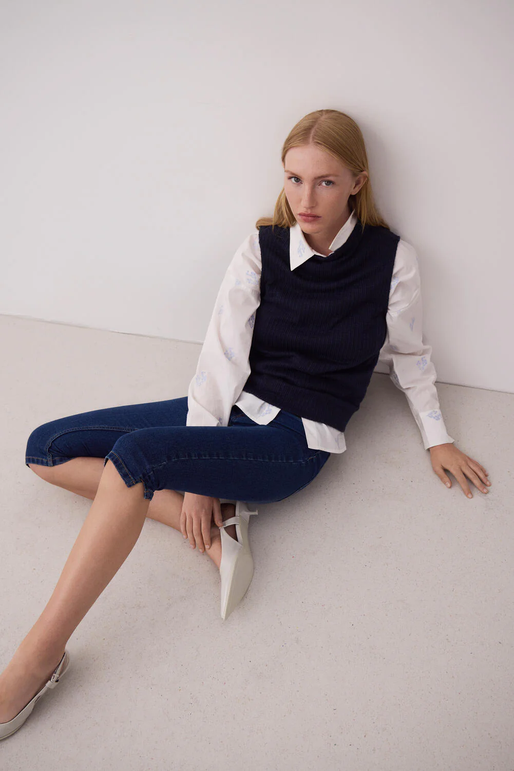 Vijeggy Capri bukser - Medium Blue Denim - Image 3