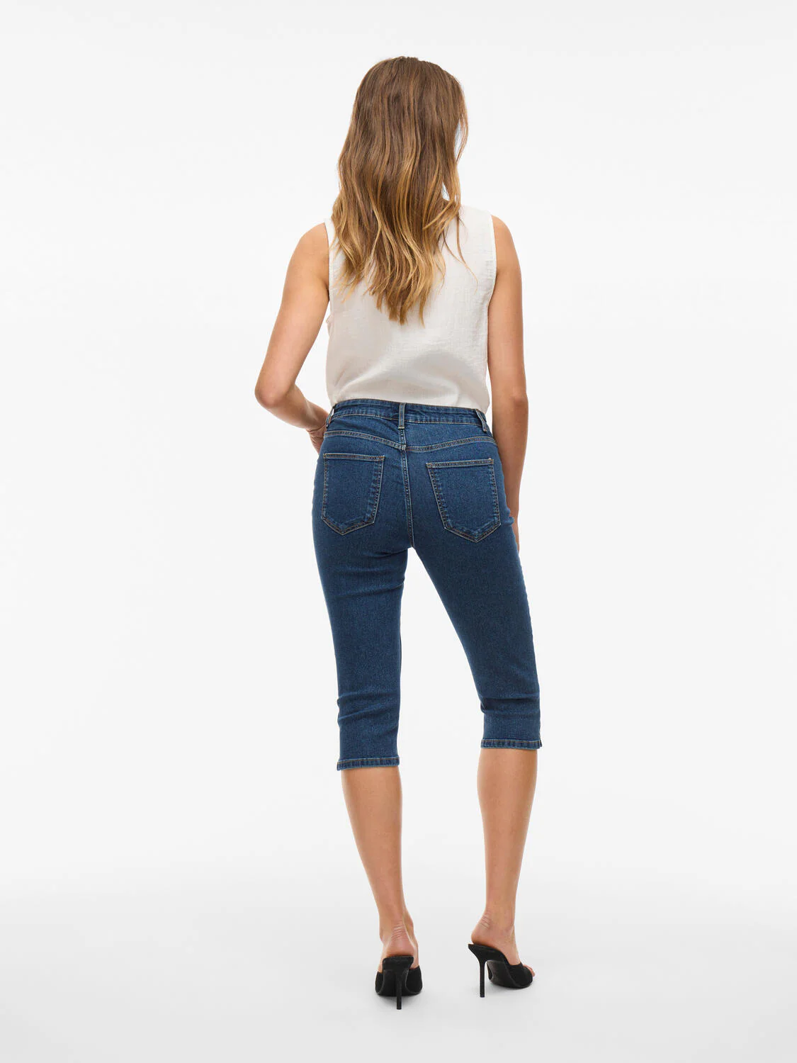 Vijeggy Capri bukser - Medium Blue Denim - Image 4