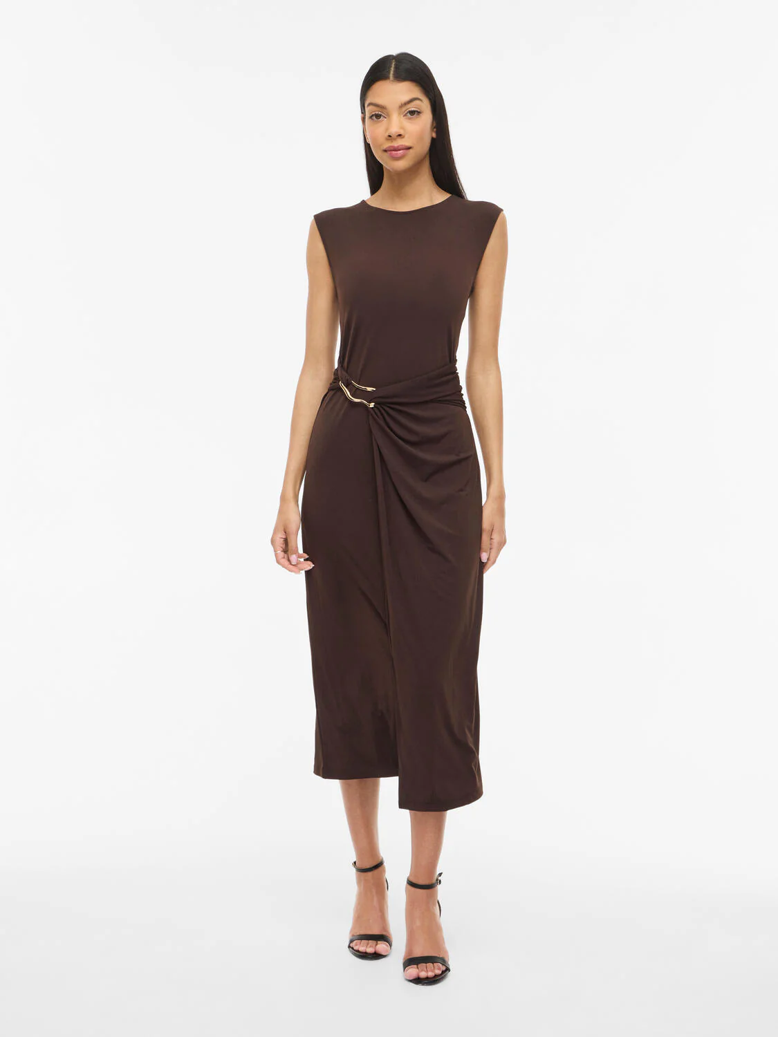 Vijustine midi kjole - Slate Black - Image 12