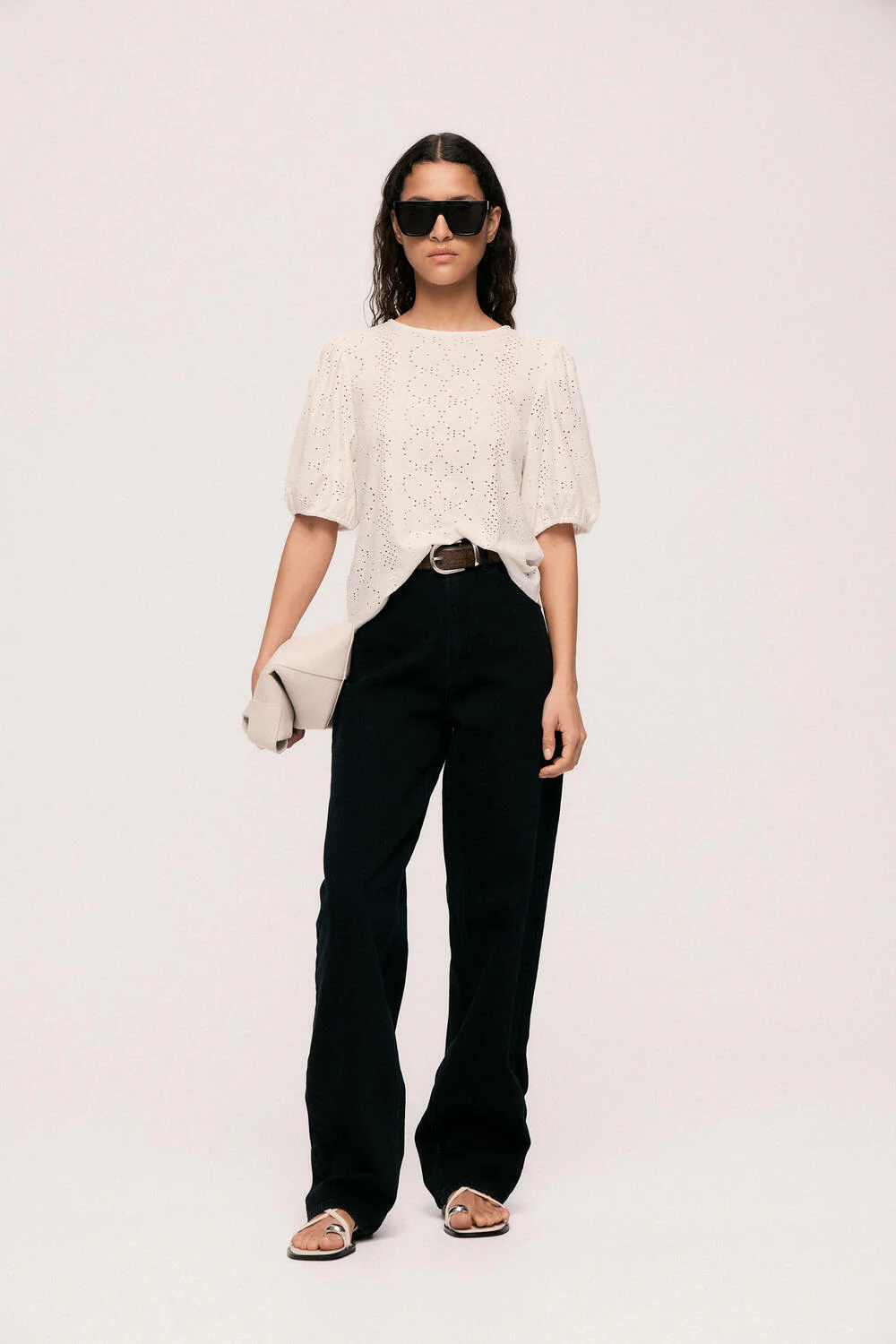 Vikally o-neck top - Optical Snow - Image 3