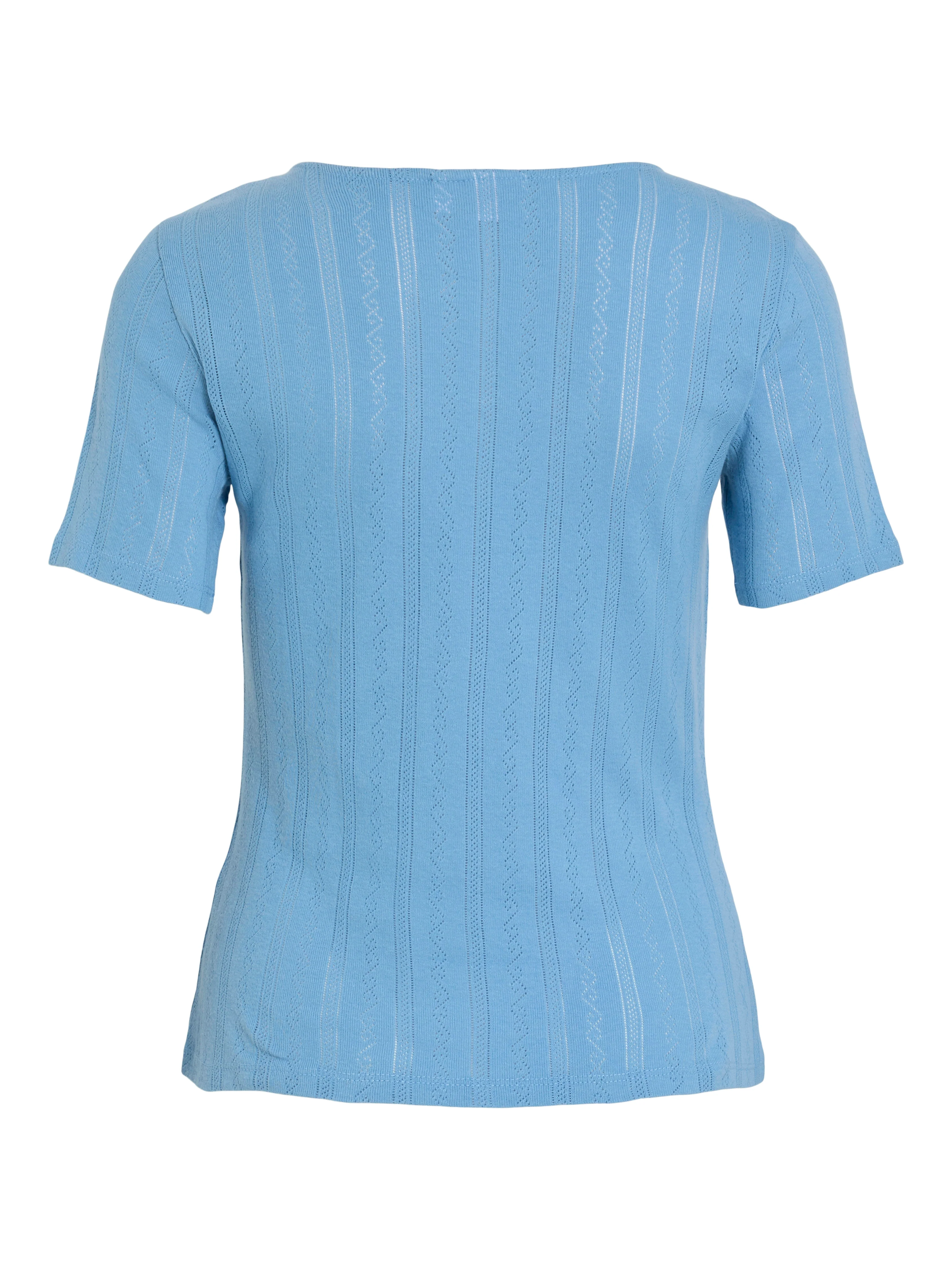 Vikassie Pointelle t-shirt - Blissful Blue - Image 7