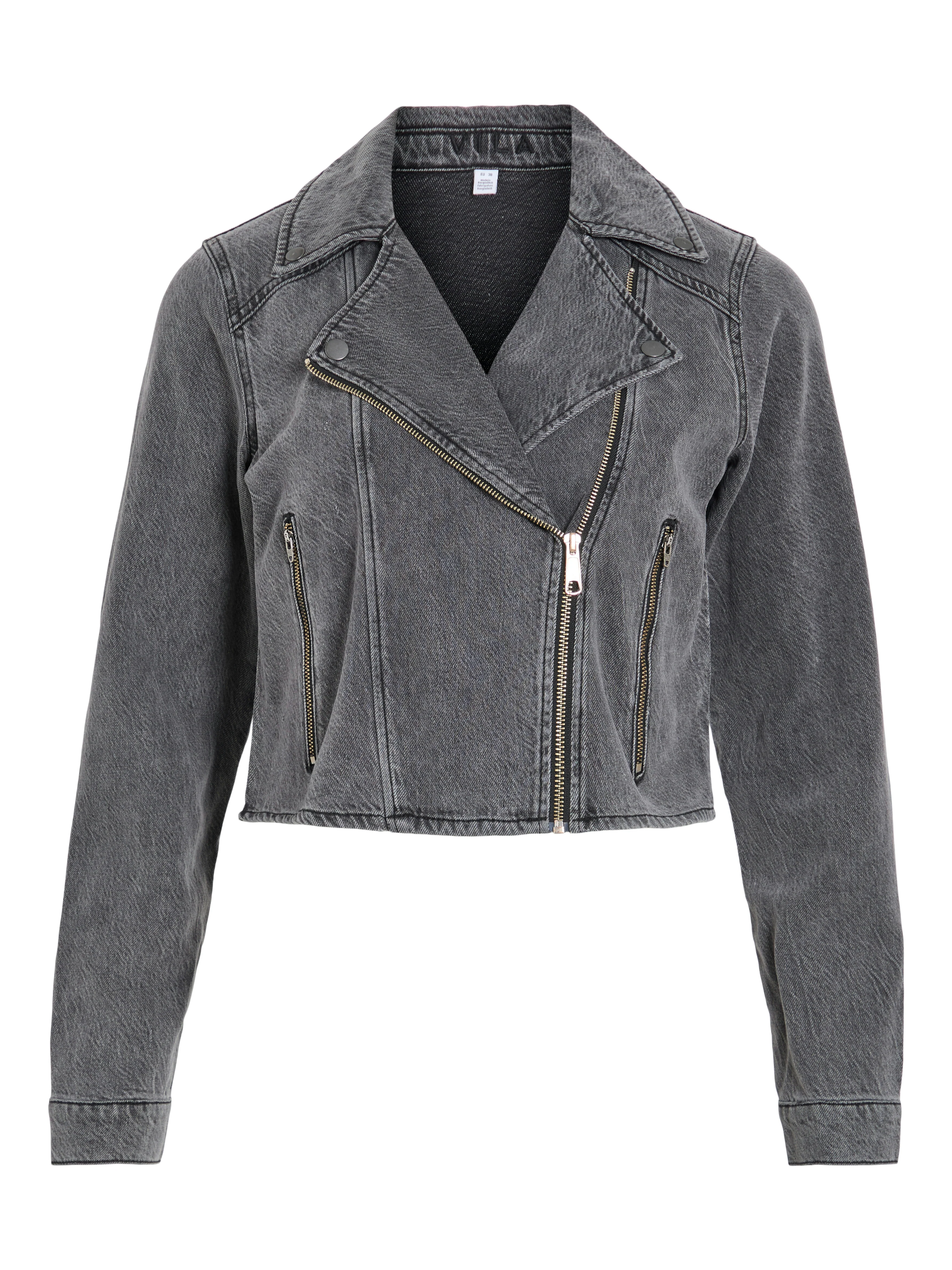 Vikiki bikerjakke - Medium Grey Denim