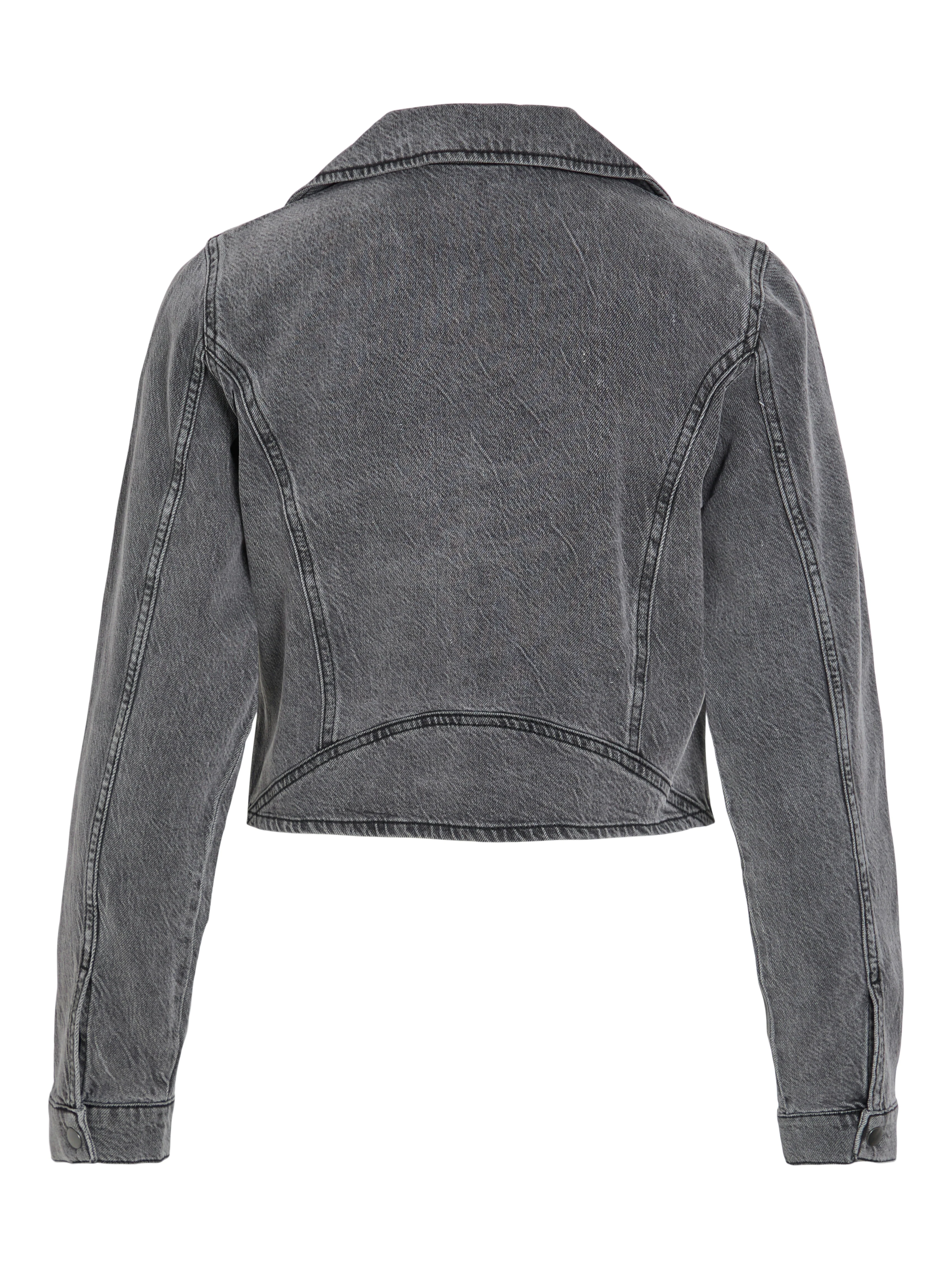 Vikiki bikerjakke - Medium Grey Denim - Image 2