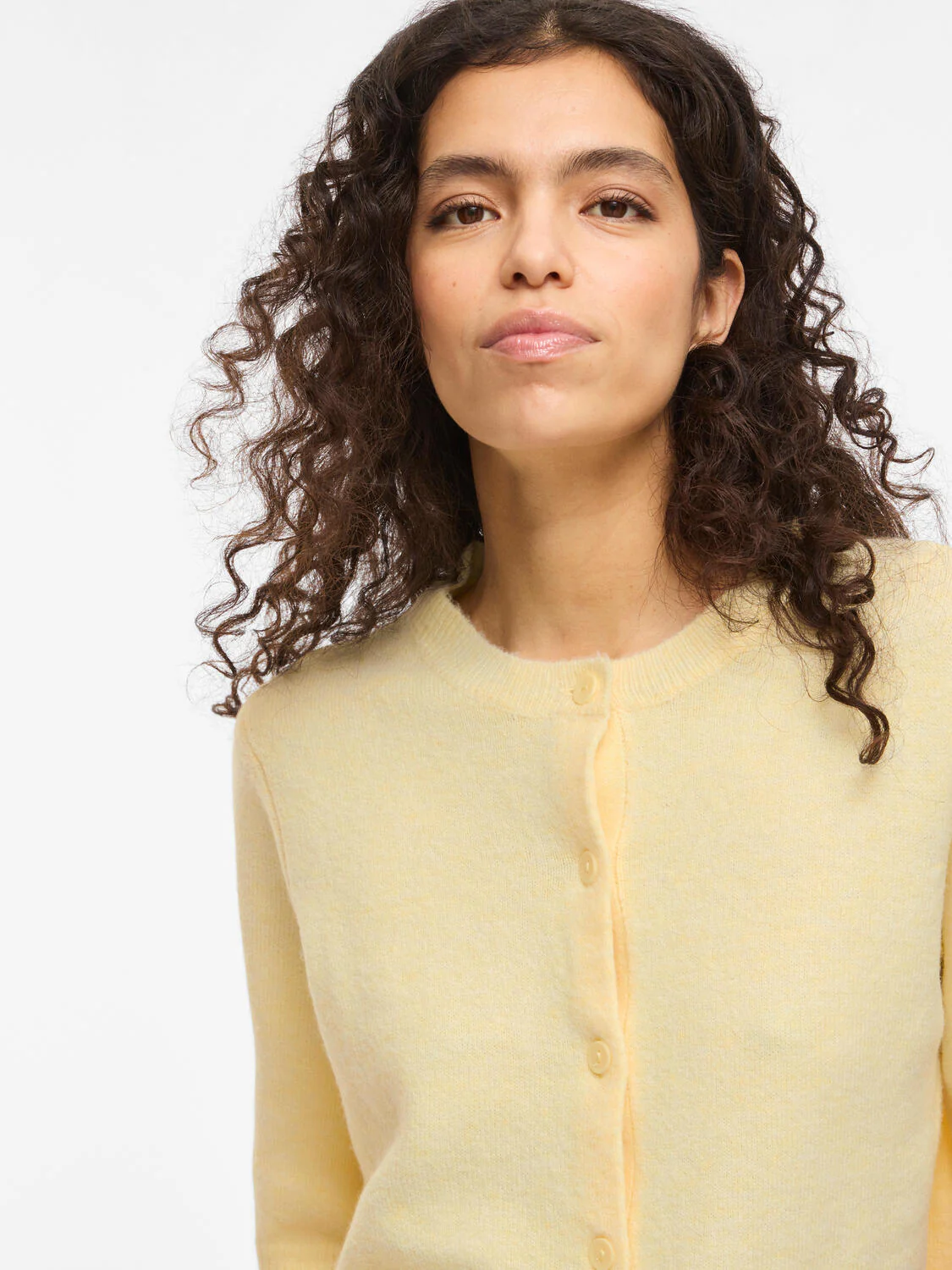 Viliga kortærmet cardigan - Pastel Yellow - Image 6