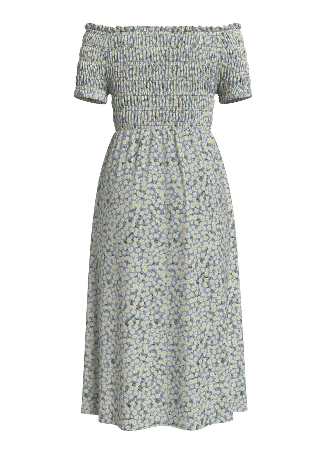 Vilisa Off Shoulder midi kjole - Kentucky Blue - Image 2