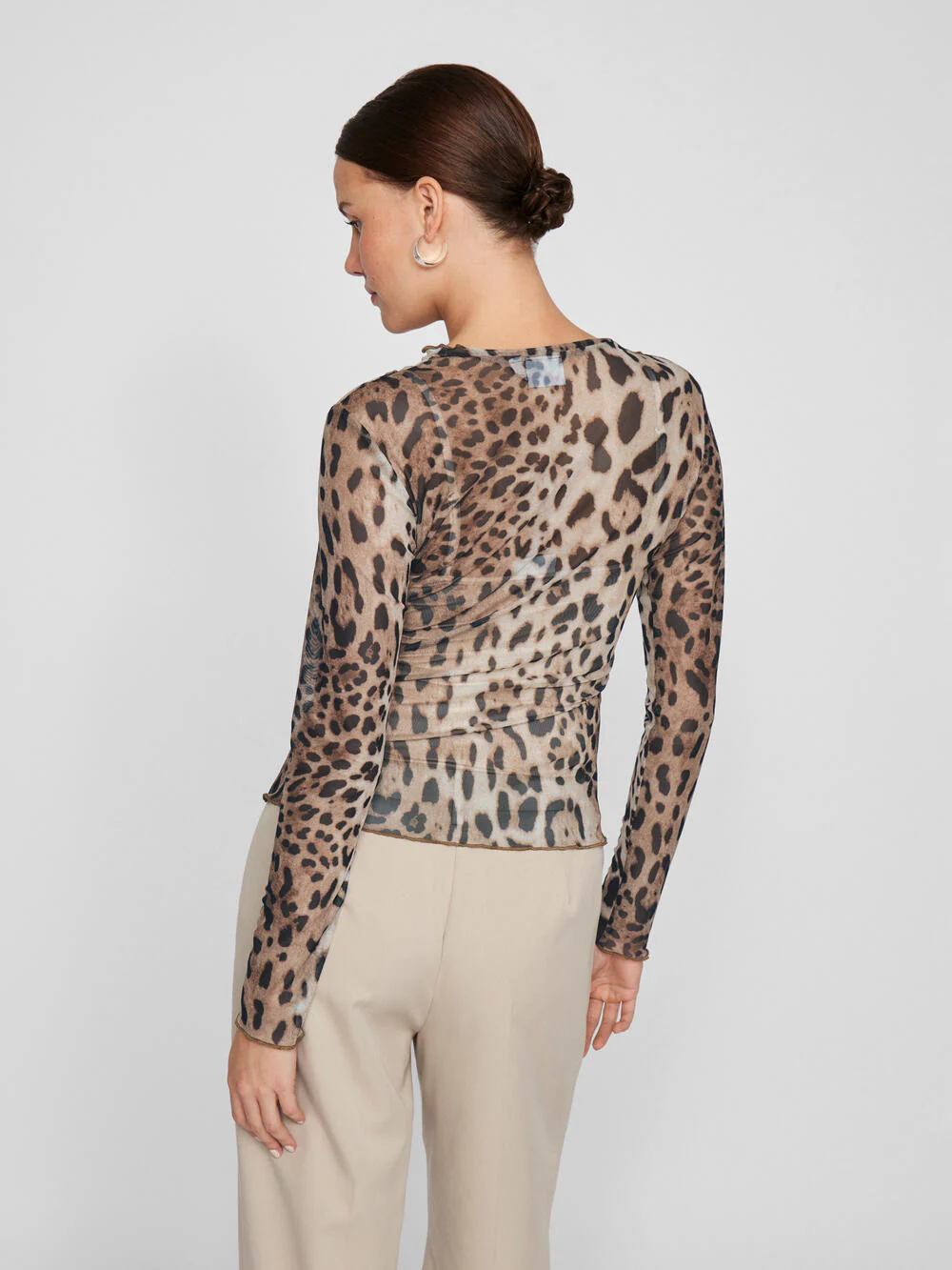 Vininna L/S Mesh bluse - sort - Image 4