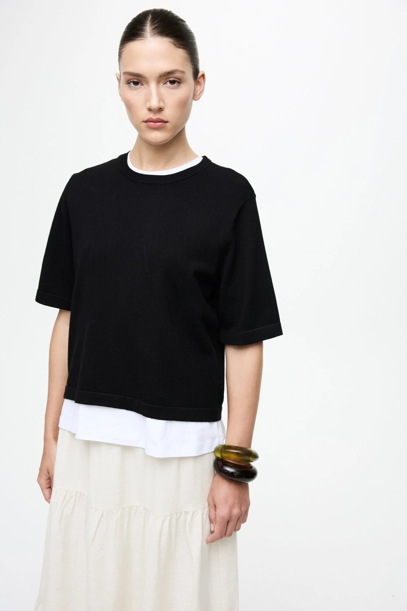 Vinora kortærmet t-shirt - Black Beauty - Image 5