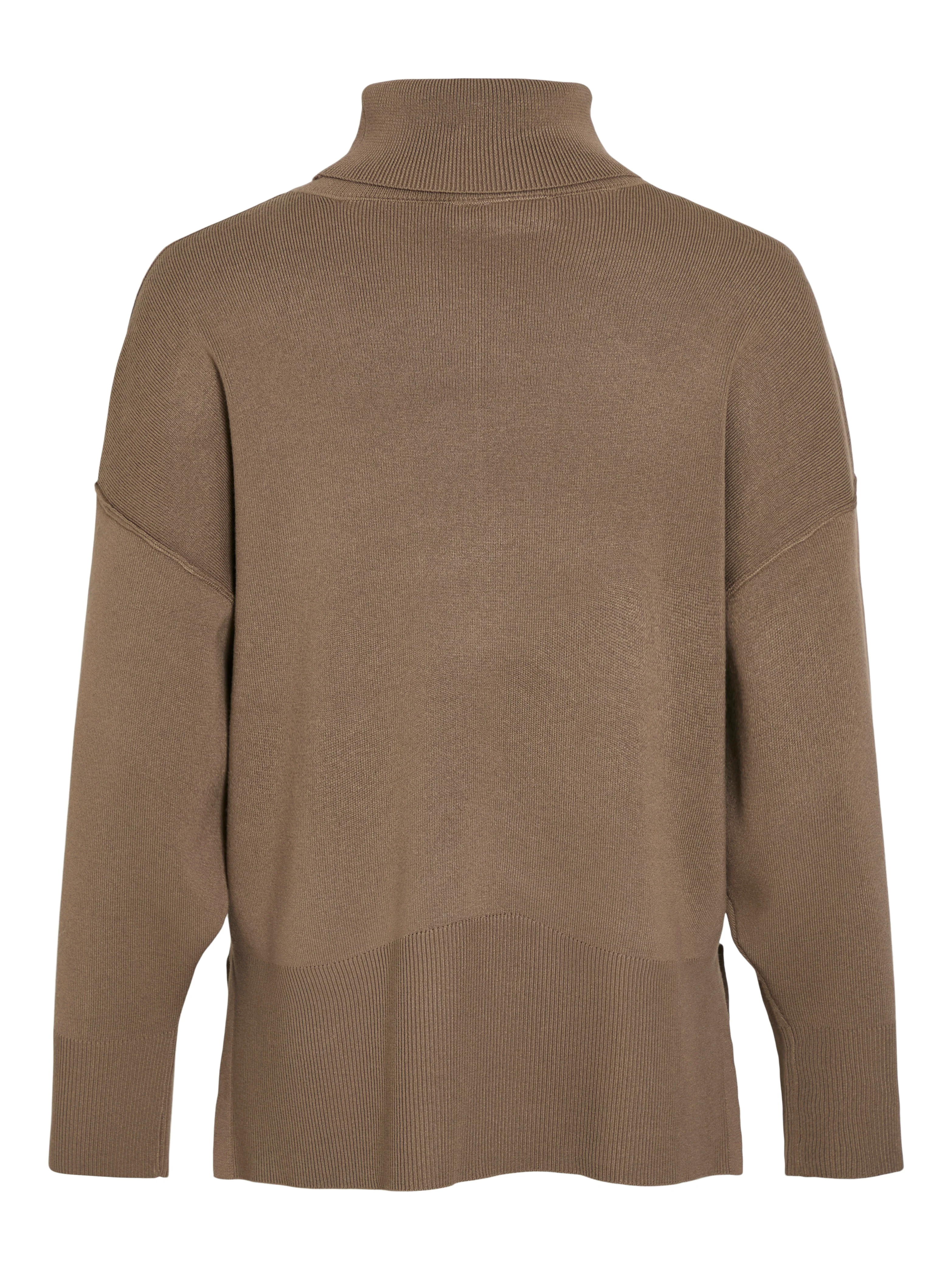 Viostria rullekrave L/S striktrøje - Fossil - Image 8