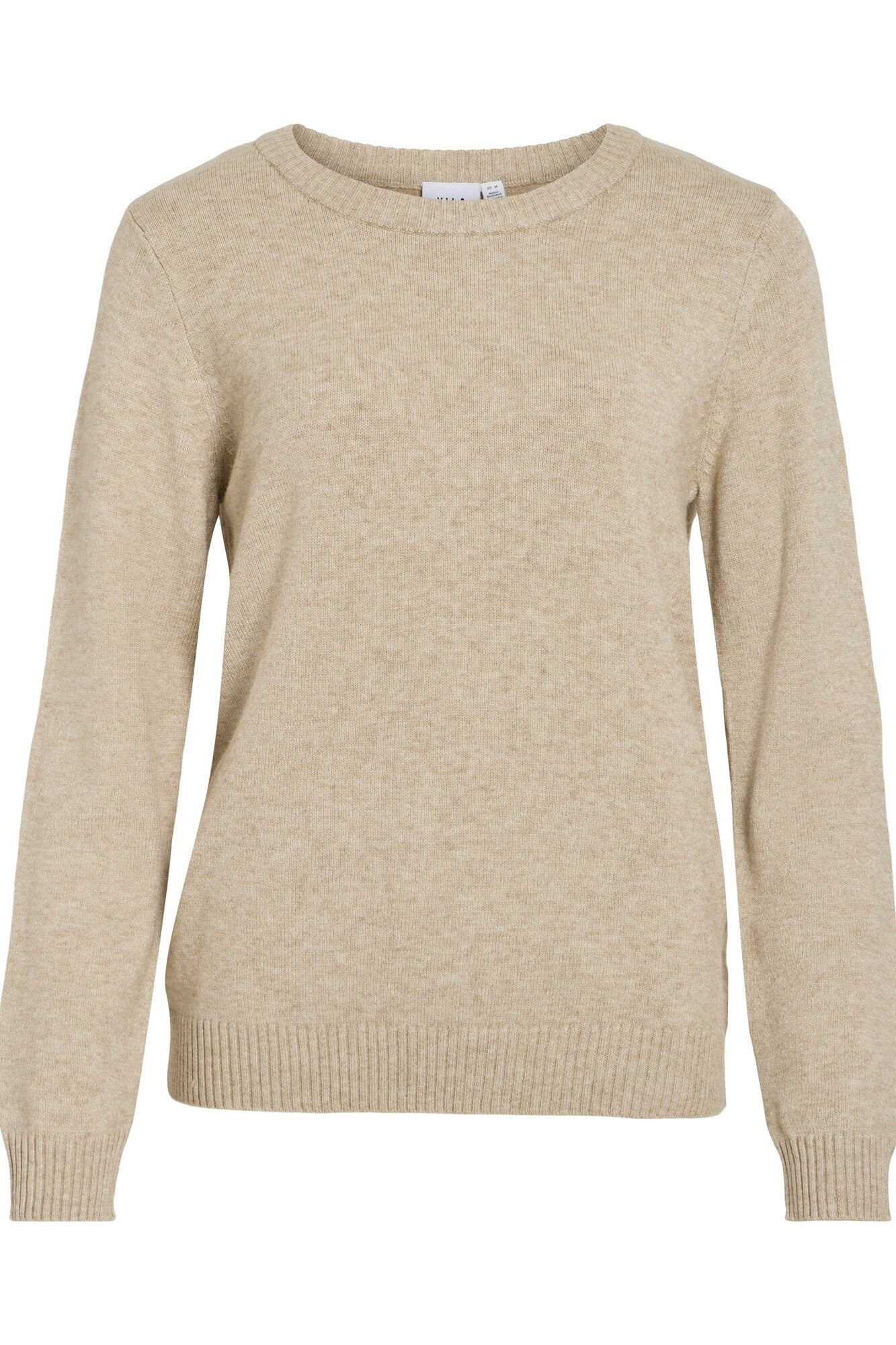 Viril O-Neck striktrøje - Natural Melange - Image 2