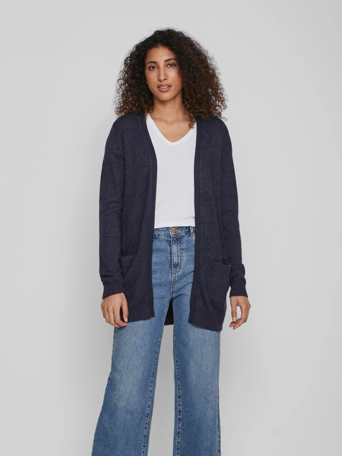 Viril Open L/S cardigan - Total Eclipse - Image 2
