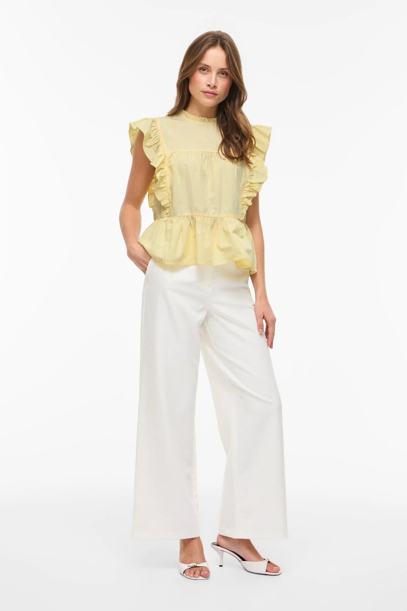 Virufella Frill top - Pale Banana - Image 5