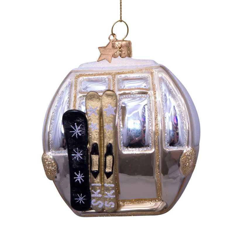 Glas gondol juleophæng - H8 cm.
