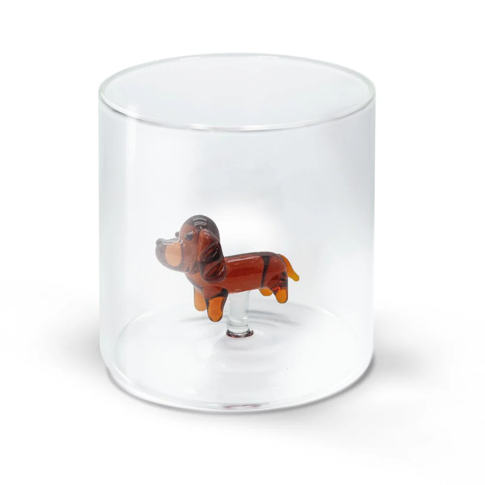 Borosilicate glas, Basset hund - 250 ml.